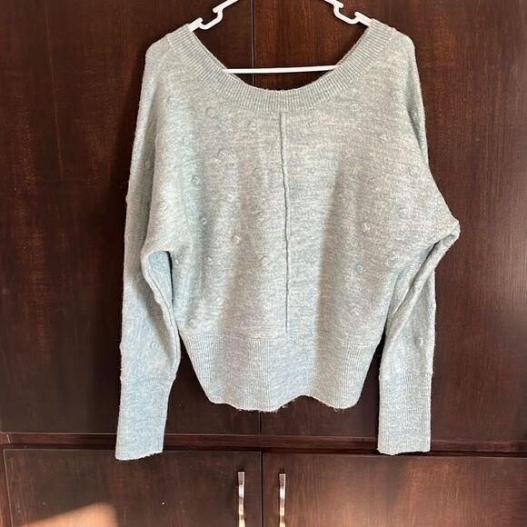 William Rast Light Blue Alpaca Blend Dot Sweater Medium - Picture 1 of 5